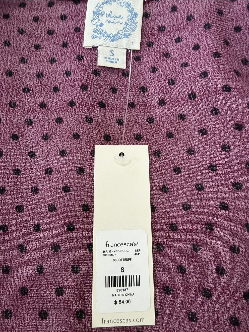 NWT Francesca’s Small Red polka dot wrap mini dress - Picture 5 of 5